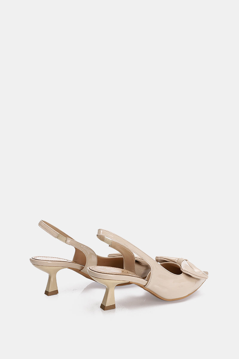 BEIGE KITTEN PUMPS