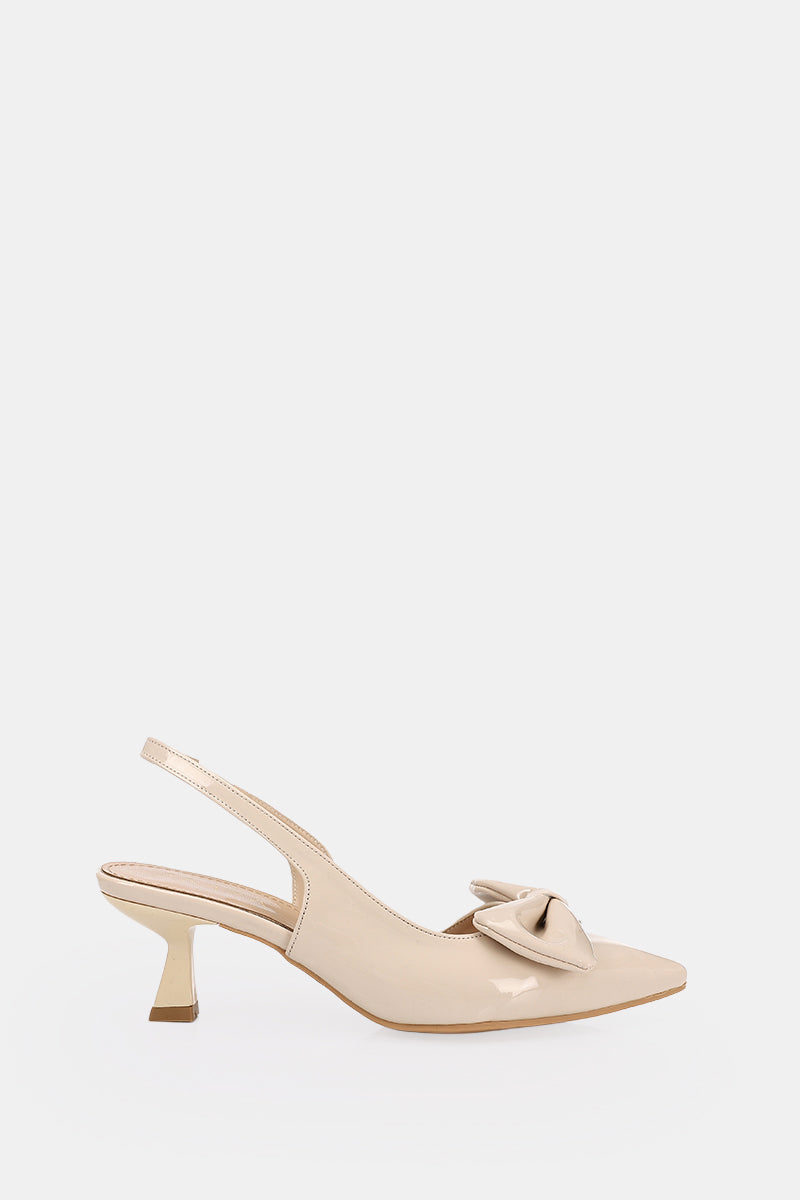 BEIGE KITTEN PUMPS