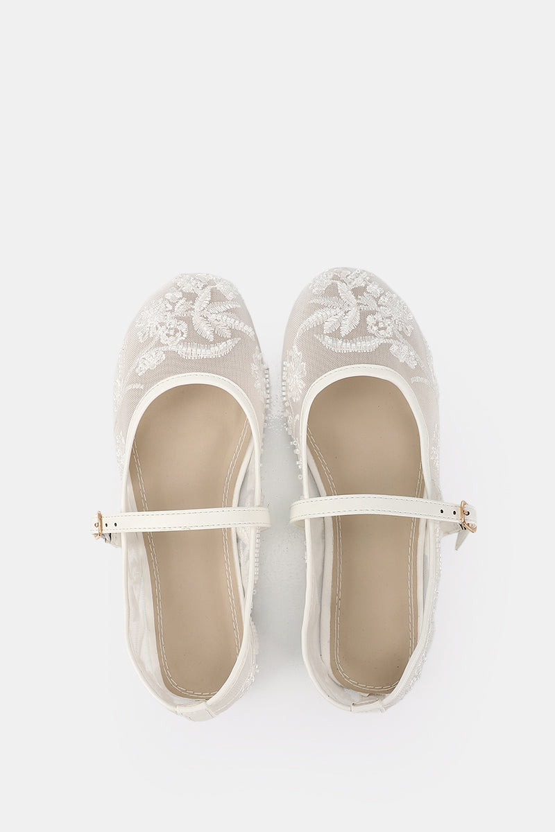 WHITE PEONY SHEER BALLERINA