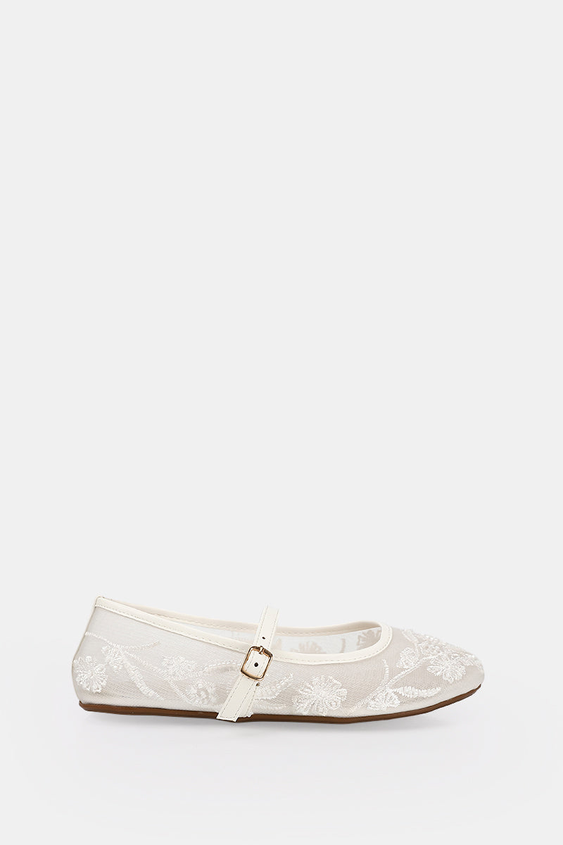 WHITE PEONY SHEER BALLERINA