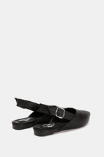 SLINGBACK BUCKLE BLACK MULE
