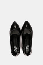 BLACK VERNE CHUNKY HEELS