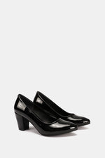 BLACK VERNE CHUNKY HEELS