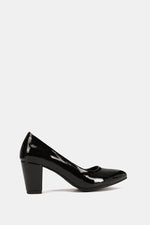 BLACK VERNE CHUNKY HEELS