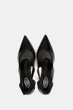 BLACK VERNE SLINGS HEELS