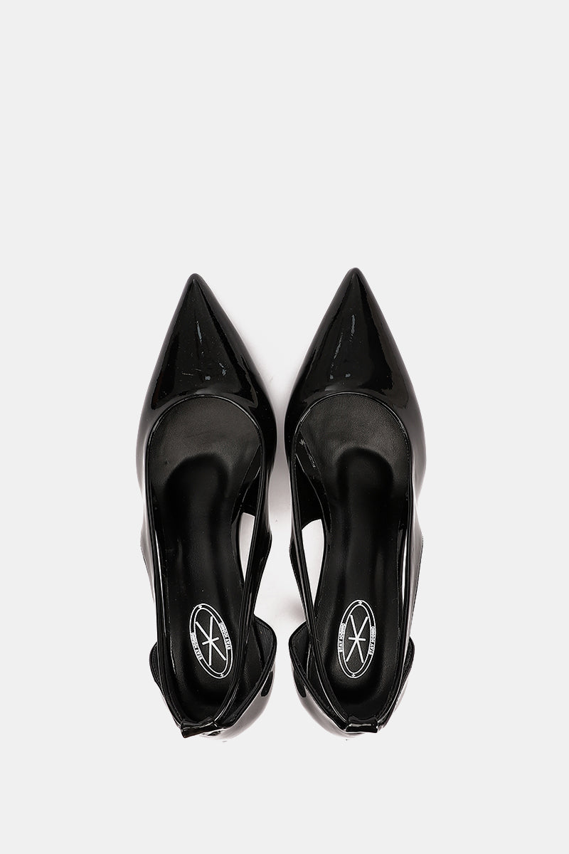 BLACK VERNE SLINGS HEELS