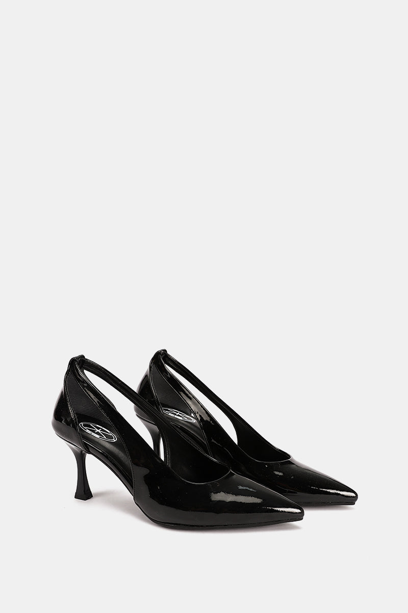 BLACK VERNE SLINGS HEELS