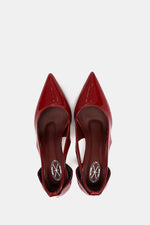 BURGUNDY VERNE SLINGS HEELS