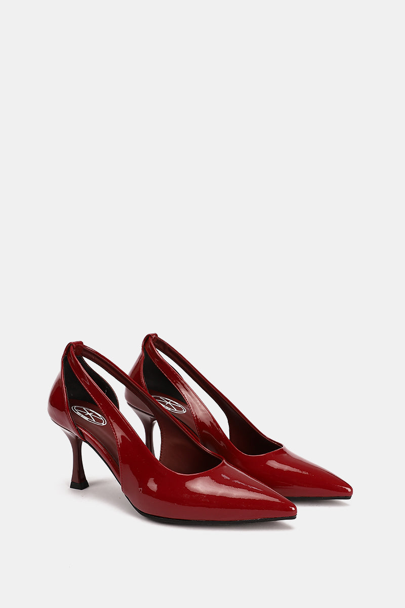 BURGUNDY VERNE SLINGS HEELS