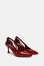 BURGUNDY VERNE SLINGS HEELS