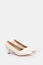 POINTED TOE WHITE KITTEN HEELS VERNE