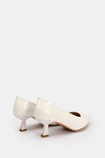 POINTED TOE WHITE KITTEN HEELS VERNE