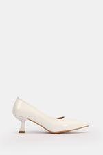POINTED TOE WHITE KITTEN HEELS VERNE