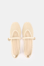 BEIGE DOTTED MESH MARY JANE