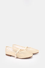 BEIGE DOTTED MESH MARY JANE