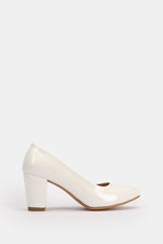 WHITE CHUNKY HEELS