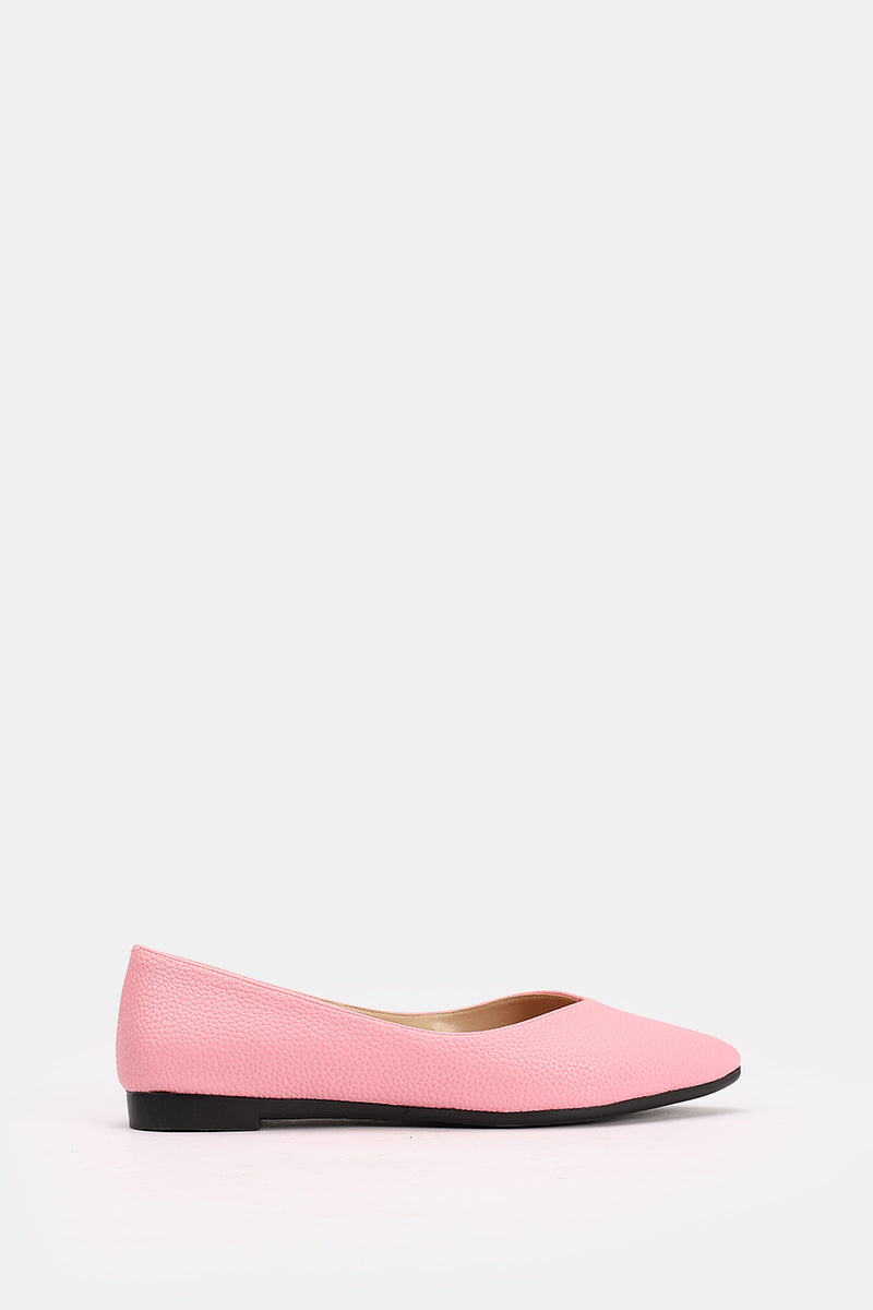 PINK FLAT LEATHER BALLET