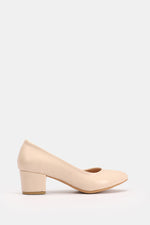 BEIGE CHUNKY PUMPS