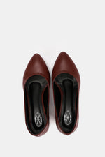BURGUNDY CHUNKY PUMPS