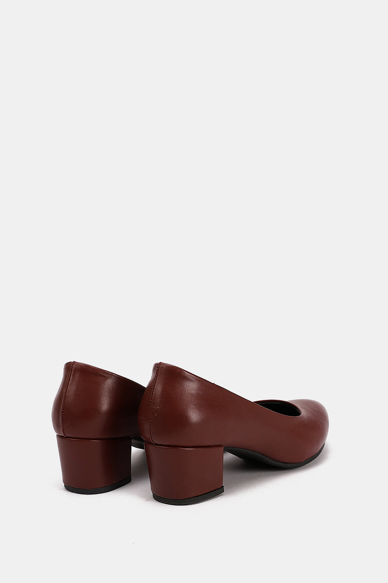 BURGUNDY CHUNKY PUMPS