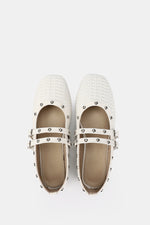 WHITE WOVEN MARY JANE