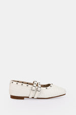 WHITE WOVEN MARY JANE