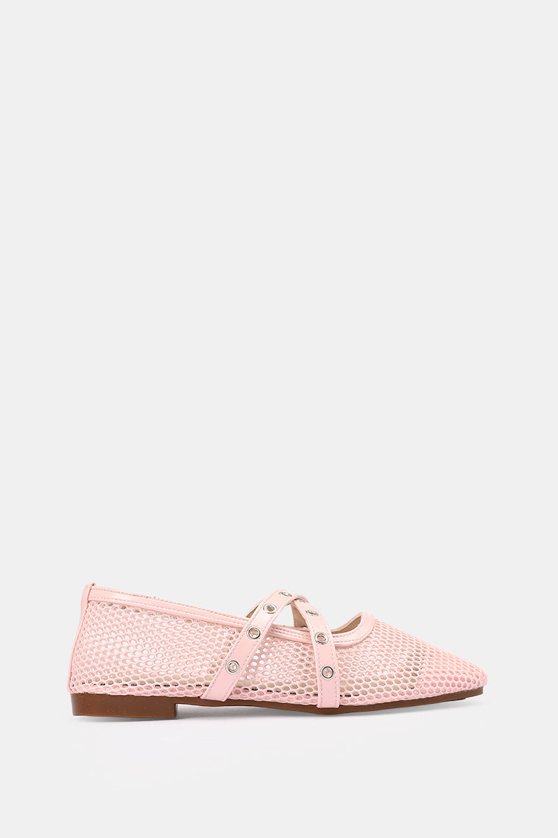 CROSS STRAP PINK BALLERINA