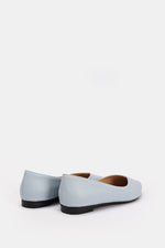 BLEU CIEL FLAT LEATHER BALLET