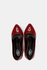 BURGUNDY VERNE CHUNKY HEELS