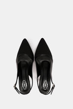 BLACK KNIT HEELS