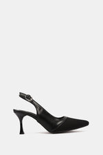 BLACK KNIT HEELS
