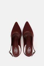 BURGUNDY KNIT HEELS