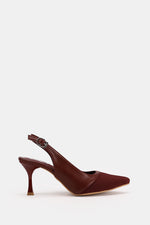 BURGUNDY KNIT HEELS