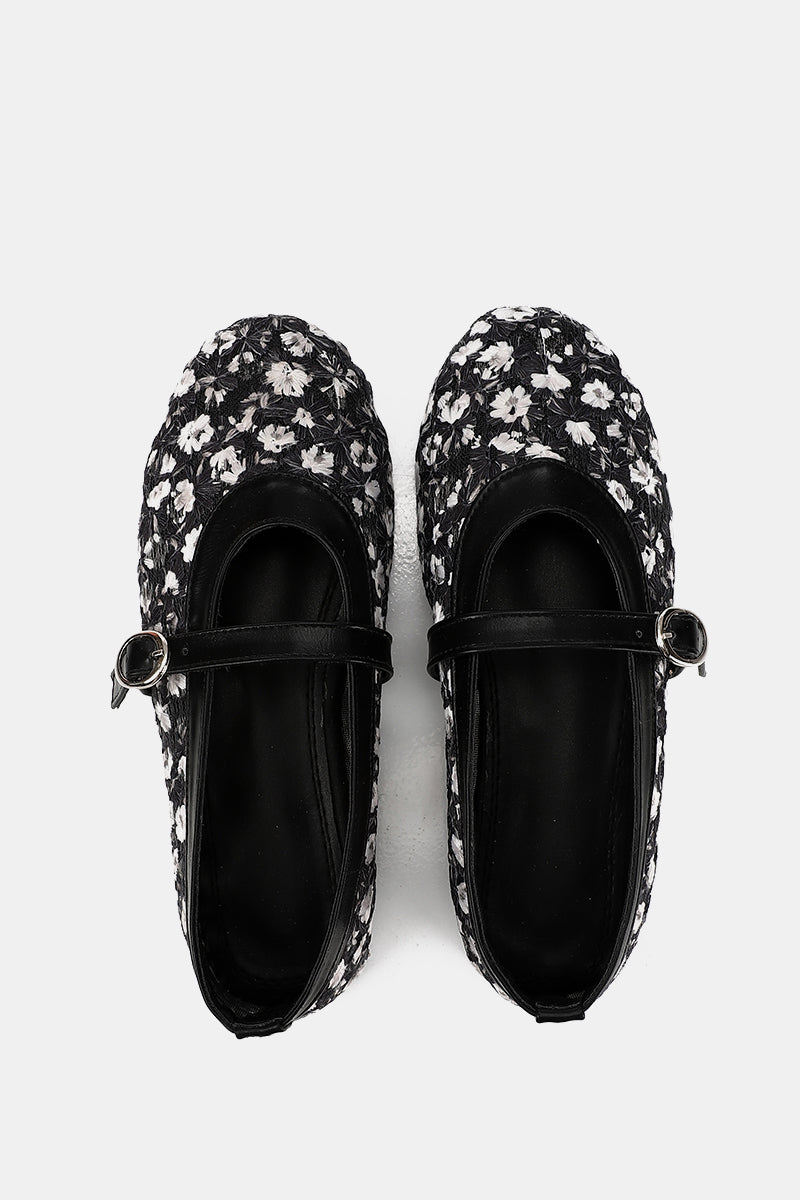 BLACK BLOOMY MARY JANE