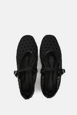 BLACK POLKA MESH MARY JANE