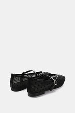 BLACK POLKA MESH MARY JANE