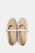 BEIGE JEWELED MARY JANE