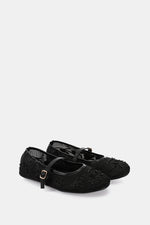 BLACK PEONY SHEER BALLERINA