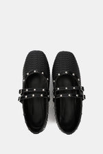 BLACK WOVEN MARY JANE