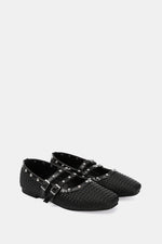 BLACK WOVEN MARY JANE