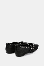 BLACK WOVEN MARY JANE