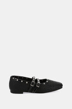 BLACK WOVEN MARY JANE