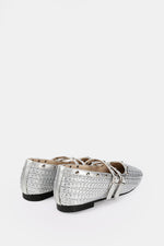 SILVER WOVEN MARY JANE