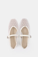 WHITE DOTTED MESH MARY JANE