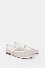 WHITE DOTTED MESH MARY JANE