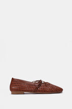 TAN BRAIDED WOVEN FLAT