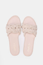 CREAMY KNITTED SLIPPERS