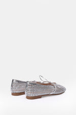SILVER BRAIDED WOVEN FLAT
