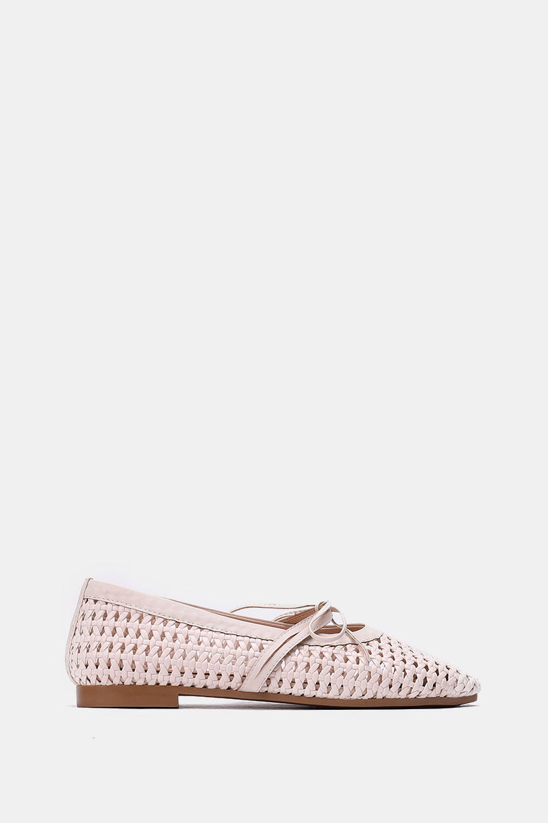 PINK BRAIDED WOVEN FLAT