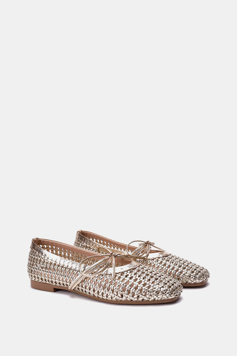 GOLD BRAIDED WOVEN FLAT